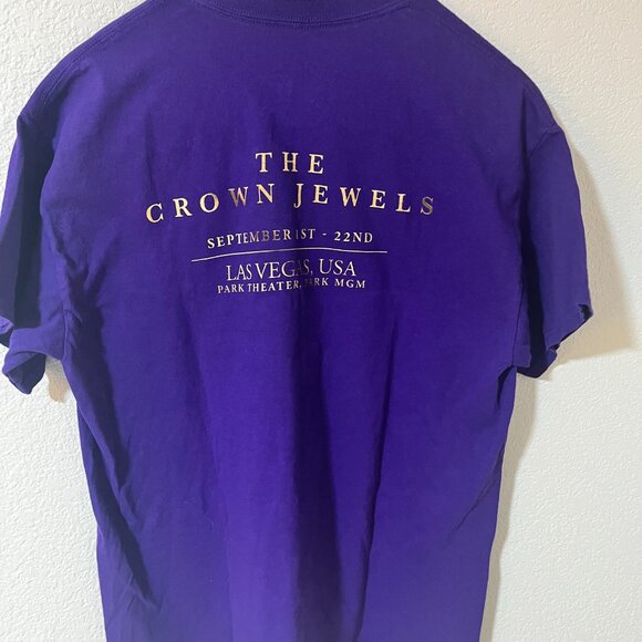 QUEEN with Adam Lambert CROWN JEWELS Las Vegas MGM Concert Tee shirt Purple Size - Picture 4 of 5
